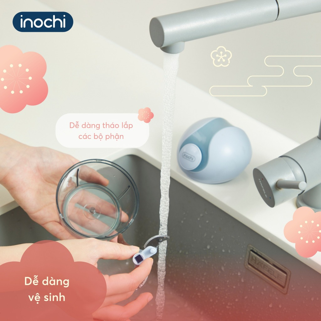 Dụng cụ xay hành, tỏi ớt Inochi - chất lượng cao, an toàn, lưỡi cắt sắc bén dễ dàng sử dụng.