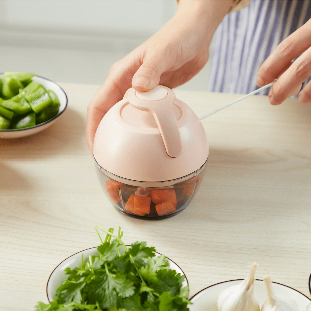 Dụng cụ xay hành, tỏi ớt Inochi - chất lượng cao, an toàn, lưỡi cắt sắc bén dễ dàng sử dụng.