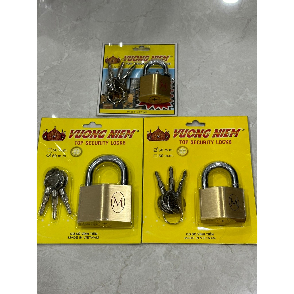 Ổ Khoá Bóp Càng Ngắn Vuong Niem (Vua Miên) Đủ Size 4F, 5F, 6F, ổ khóa cửa Vương Niệm 40mm 50mm 60mm