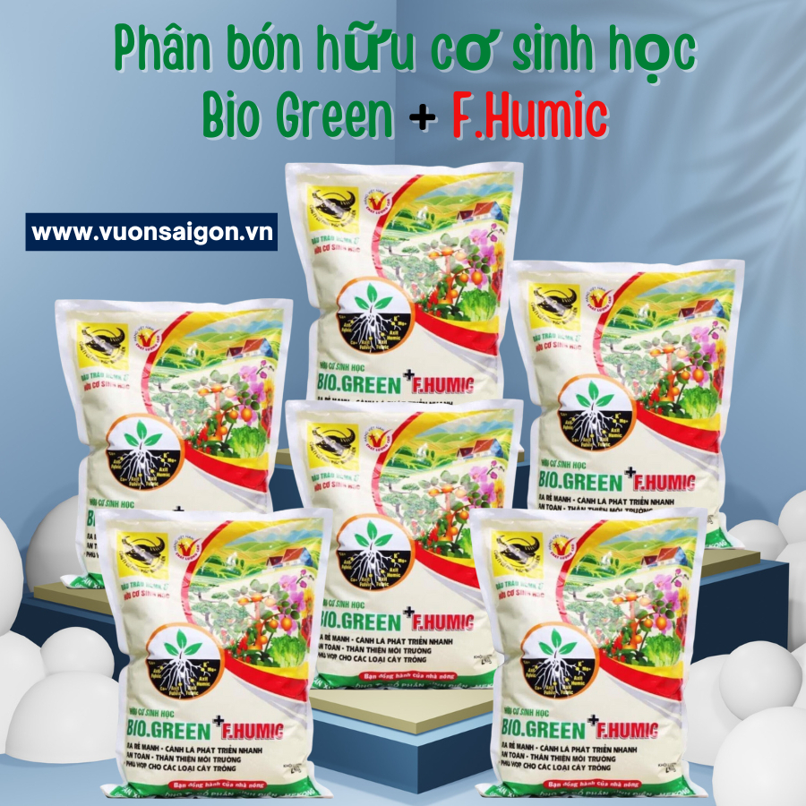 Phân bón hữu cơ sinh học Bio Green + F.Humic gói 2kg 4