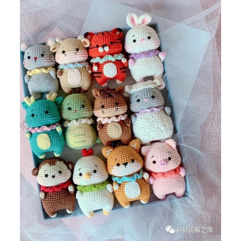 THÚ LEN 12 CON GIÁP / THÚ BẰNG LEN HANDMADE (Gắn móc khoá nếu khách có ...