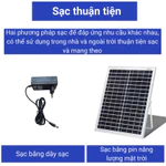 Quạt năng lượng mặt trời,quạt tích điện dạng nằm VINCENT LED,12 chế độ gió,3 cánh kim loại, hiển thị % pin, sạc USB 5V — ảnh 8