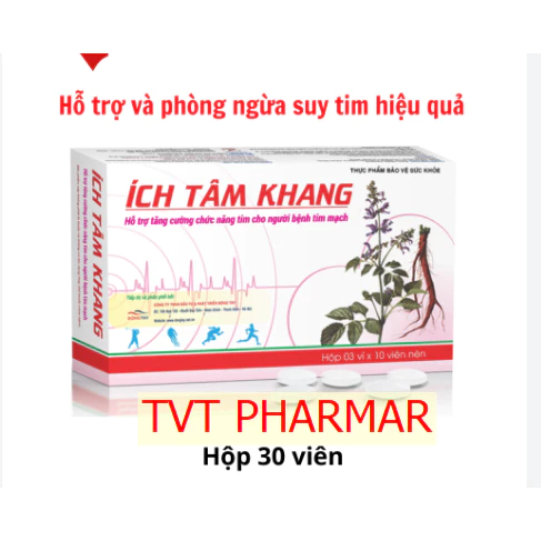 Ích Tâm Khang hỗ trợ tăng cường chức năng tim, giúp giảm các triệu chứng khó thở, hồi hộp do suy tim ICH TAM KHANG