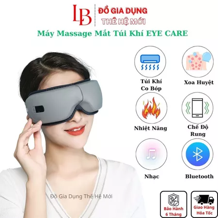 Máy massage mắt túi khí EYECARE, máy mát xa mắt giảm mỏi và quầng thâm có Bluetooth