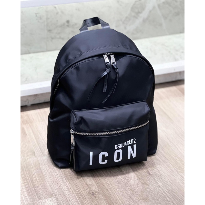 ⚡️[Hight Quality] Balo Dsquared2 Icon Black Backpack - Họa Tiết Logo Phối Chữ Tinh Tế - Hàng Loại 1 Nam Nữ Dsq2