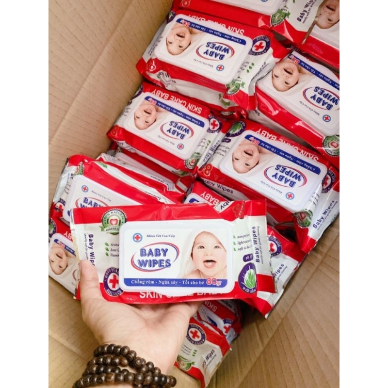 KHĂN ƯỚT BABY WIPES KHÔNG MÙI (10 gói 59k)