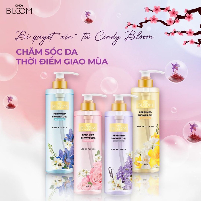 Sữa tắm nước hoa Cindy Bloom 640g