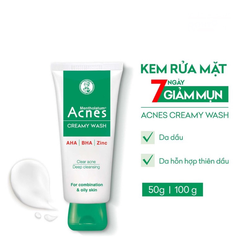 Sữa Rửa Mặt Acnes Ngừa Mụn Kháng Khuẩn 100g