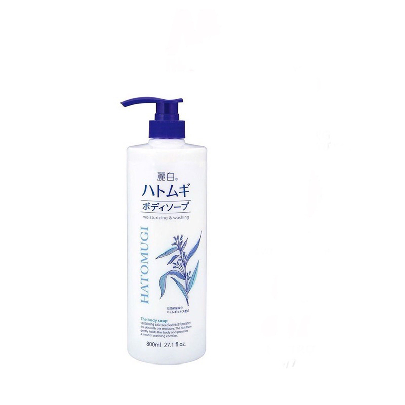 Sữa Tắm Trắng Da Dưỡng Ẩm Hatomugi Nhật Bản 800ml