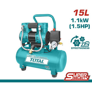 TOTAL Máy nén khí không dầu 15L/1100W TCS1110152T