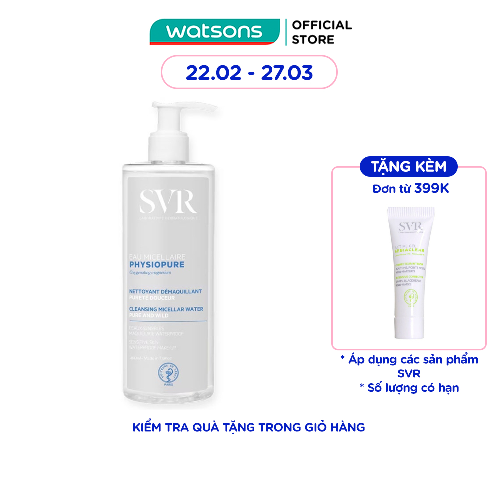 Nước Tẩy Trang SVR Physiopure Eau Micellaire 400ml | Shopee Việt Nam