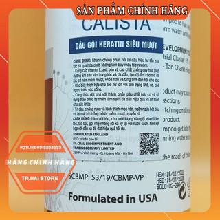 Cặp dầu gội xả CALISTA 800ml Phục Hồi Ngăn Tóc Gãy Rụng , Siêu Mềm Mượt Tóc