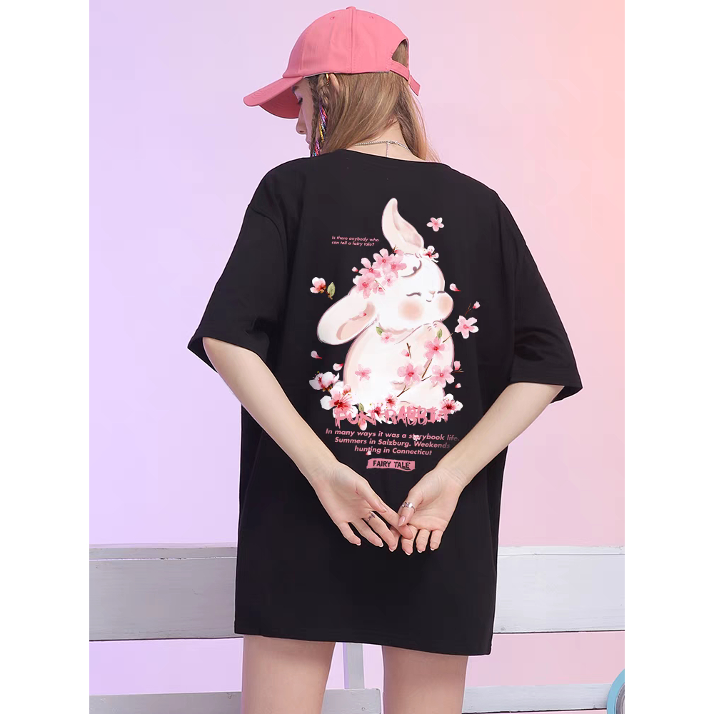 [VẢI 250 GSM] Áo Thun Thỏ Hoa Rabbit UNIM Vải Cotton Cao Cấp Co Giãn 2 Chiều Nhiều Màu Unim Store - ATT188