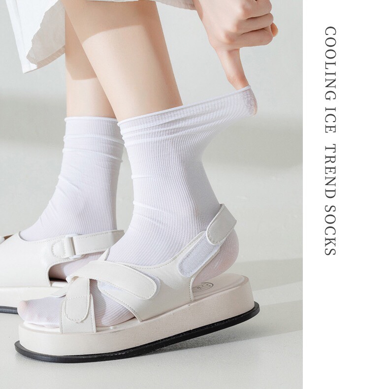 Tất vớ nam nữ cổ cao nhiều màu, chất liệu cotton sợi than tre thoáng khí co giãn 4 chiều - Ekiu Shop