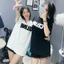 Set bộ áo thun mix quần jean gập gấu - Clin