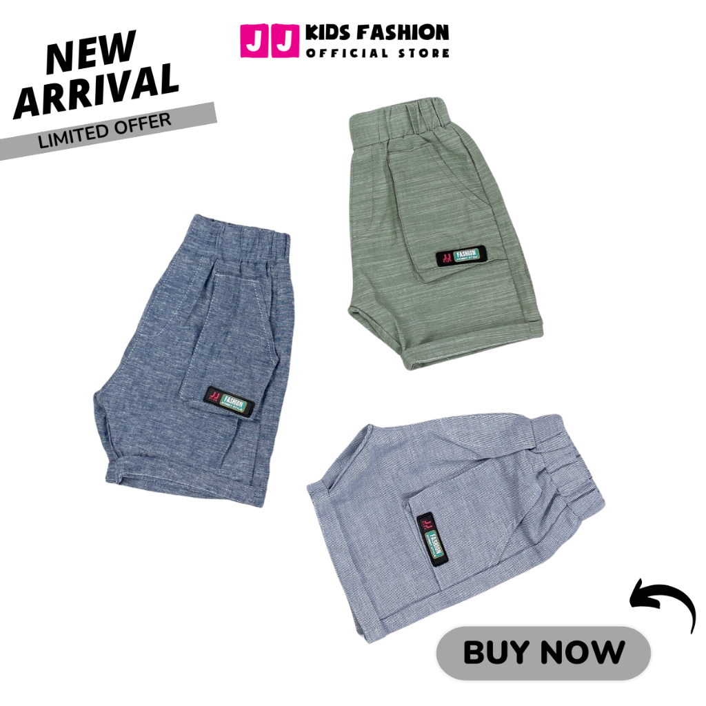 Quần short bé trai linen năng động thoải mái thời trang - JJ Kids