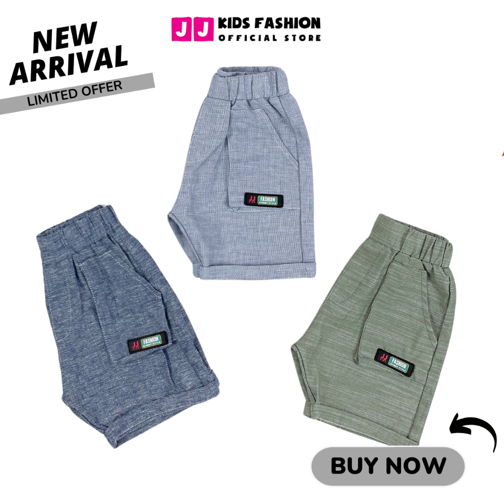 Quần short bé trai linen năng động thoải mái thời trang - JJ Kids
