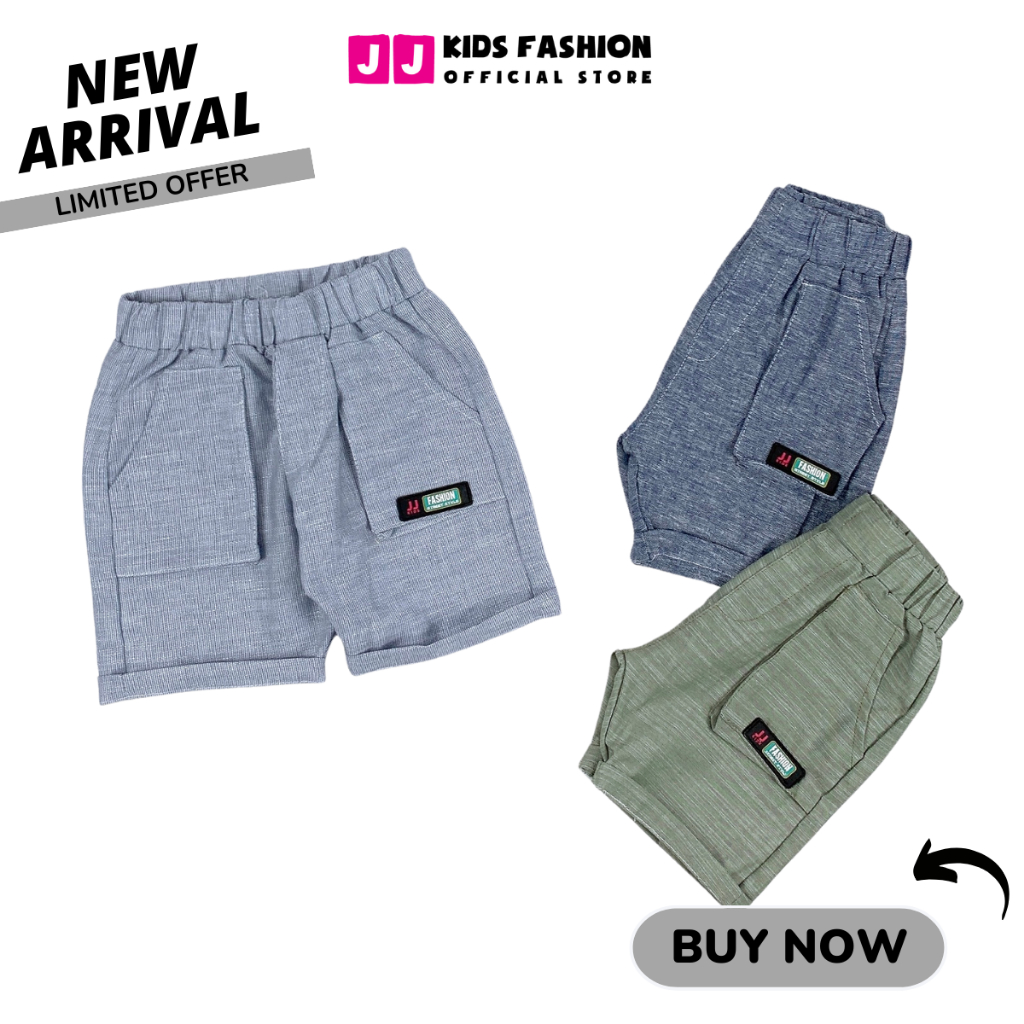 Quần short bé trai linen năng động thoải mái thời trang - JJ Kids