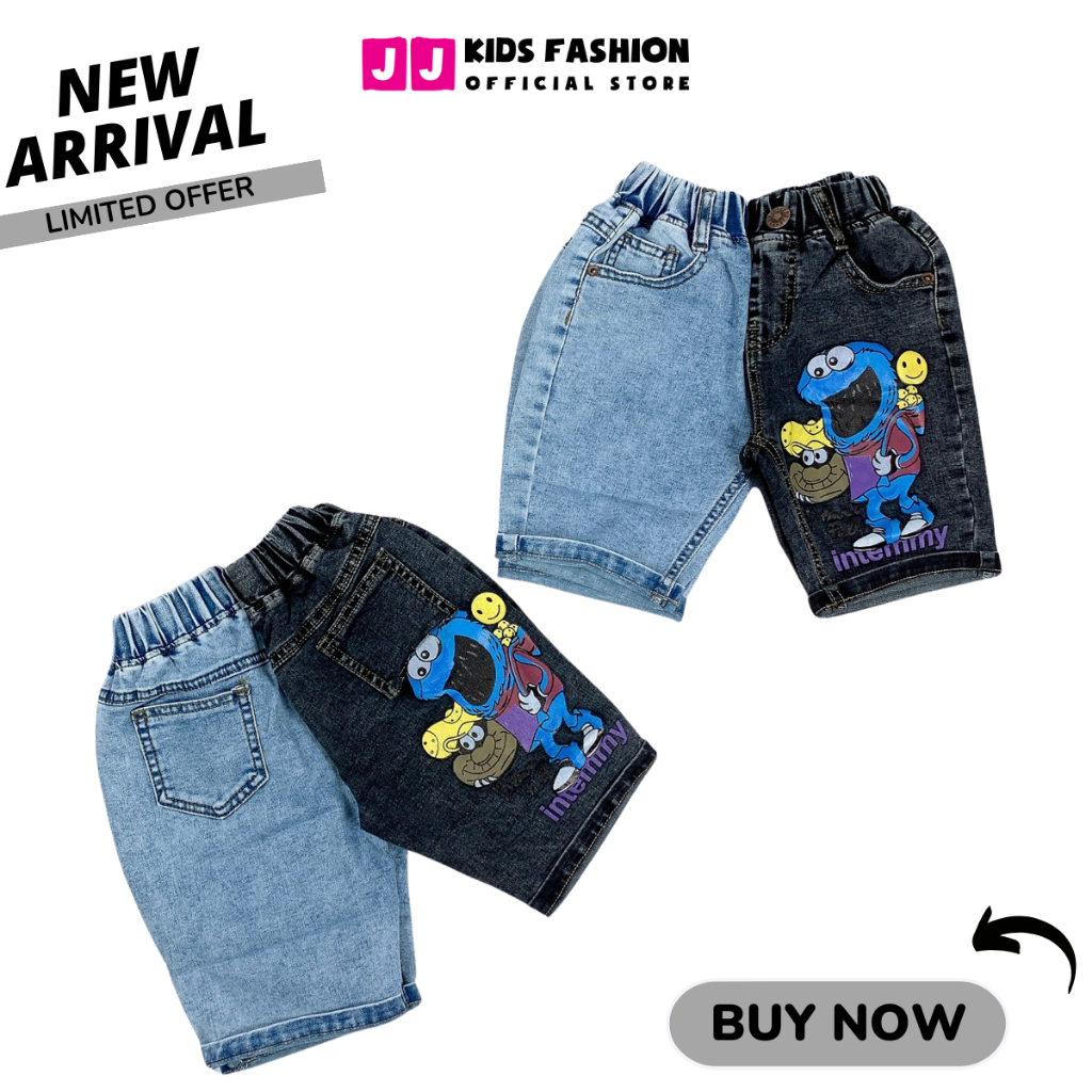 Quần jean lửng bé trai năng động thoải mái full size - JJ Kids