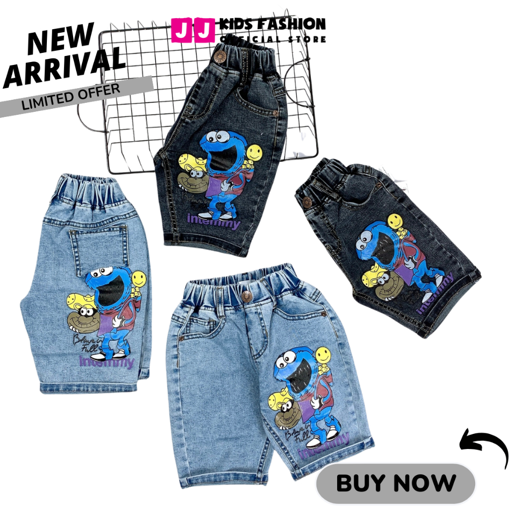 Quần jean lửng bé trai năng động thoải mái full size - JJ Kids