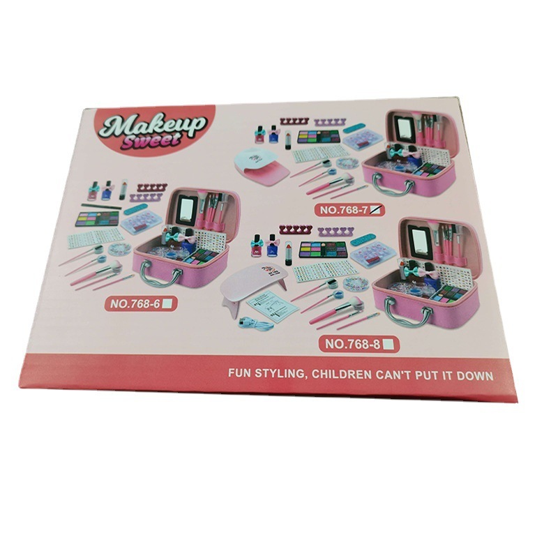 Đồ Chơi Trang Điểm Cho Bé Gái Có Hơ Gel Bộ Đồ Chơi Make up Làm Đẹp Mô Phỏng Trang Điểm Hộp Trang Điểm-Đồ Chơi Cho PUKAPI