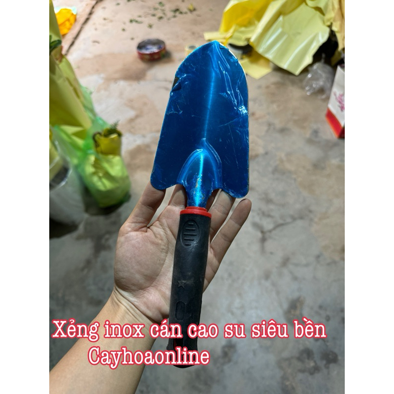 Xẻng inox cán cao su siêu bền | Shopee Việt Nam