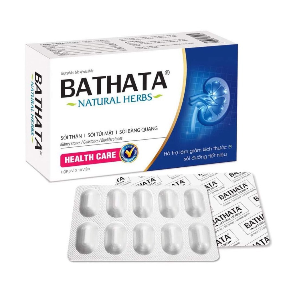 BATHATA - Viên uống tan sỏi thận , sỏi tiết niệu | Shopee Việt Nam