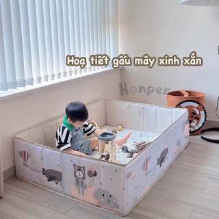 Quây bóng cho bé gấp gọn cao cấp Honper hoạ tiết xinh xắn kèm túi đựng