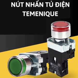 Nút nhấn nhả có đèn phi 22 Temenique,nút nhấn tủ điện Temenique chống nước, nút nhấn giữ, nút ấn nhả, nút ấn giữ 22mm Ca