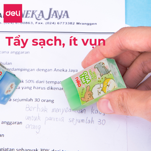 Gôm Tẩy Thạch Gôm Tẩy Bút Chì 2B Deli - Tẩy Sạch Sẽ, Ít Vụn, Không Mòn Giấy - Phù Hợp Cho Học Sinh, Văn Phòng, Vẽ Tranh