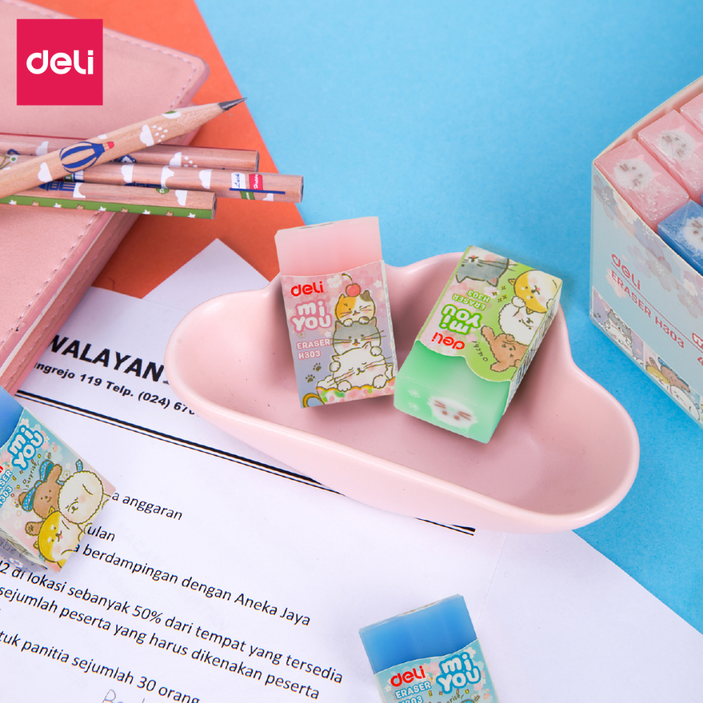 Gôm Tẩy Thạch Gôm Tẩy Bút Chì 2B Deli - Tẩy Sạch Sẽ, Ít Vụn, Không Mòn Giấy - Phù Hợp Cho Học Sinh, Văn Phòng, Vẽ Tranh