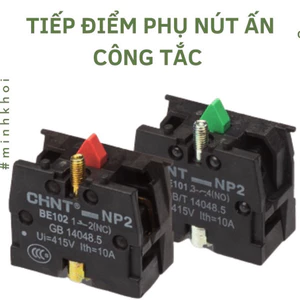 tiếp điểm phụ nút ấn công tắc NP2-BE101, NP2-BE102 Chint, tiếp điểm phụ cho nút nhấn Cao Cấp