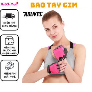 Găng Tay gim,Găng Tay Thể Thao Hở Ngón AOLIKES Cho Nam Nữ