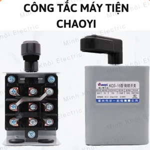 Công tắc máy tiện Chaoyi KO3-15, KO3-32, cầu dao đảo chiều động cơ điện 3 pha điện áp 380VAC Cao Cấp
