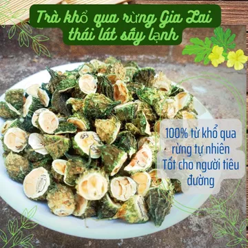 1kg Trà Khổ qua rừng Gia Lai thái lát sấy lạnh - quả mọc tự nhiên - Mua nhiều được giá Sỉ.