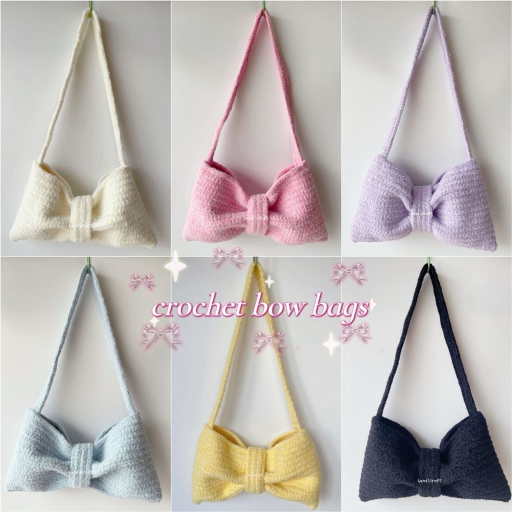 Túi Nơ Len Handmade (Có Nhiều Màu) | Shopee Việt Nam