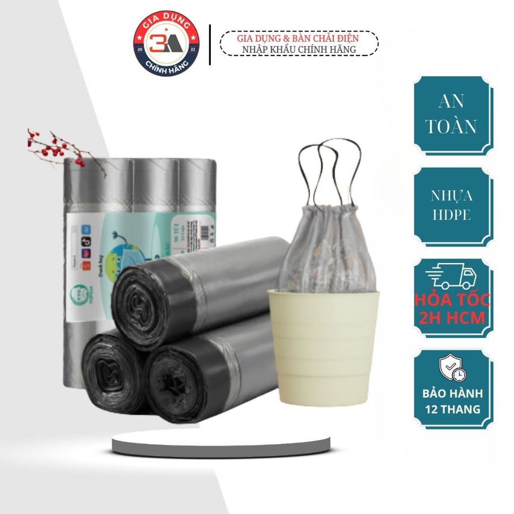 (Hỏa tốc HCM)Túi đựng rác PP Top Gia, combo 3 bọc đựng rác thân thiện ...