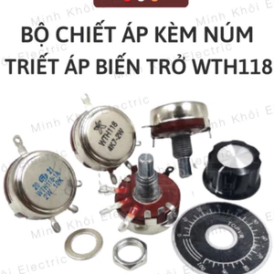 Biến Trở Xoay Chiết áp kèm núm 2W WTH(118) các loại, triết áp,biến trở volume Cao Cấp