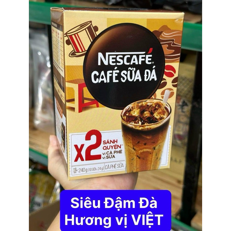 Cà phê sữa NESCAFÉ 3IN1 (Hộp 10 gói x 24 g) | Shopee Việt Nam