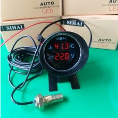 Đồng hồ báo nhiệt 2 chế độ tròn Sihai, chân ren 14,16,17.
