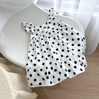 Váy bé gái 1-6 tuổi (9-26kg) sát nách chấm bi siêu xinh chất liệu mát mẻ váy mùa hè cho bé N0094 BUNNYKIDS