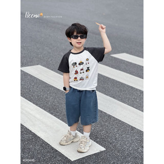 Áo phông in hình cho bé trai 1-6 tuổi (9-23kg) N0095