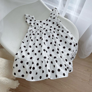 Váy bé gái 1-6 tuổi (9-26kg) sát nách chấm bi siêu xinh chất liệu mát mẻ váy mùa hè cho bé N0094 BUNNYKIDS