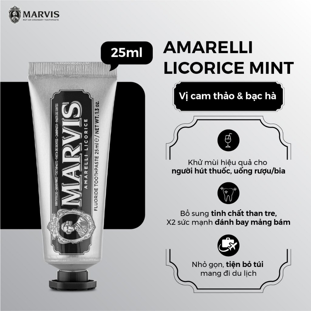Ảnh Kem Đánh Răng Marvis Mini 25ml Gồm 9 Hương Vị Classic - Marvis Official 4