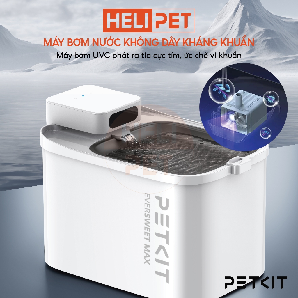 Ảnh Máy Lọc Nước Cho Chó Mèo Dùng Pin PETKIT Eversweet Max - HeLiPet 1