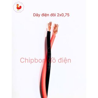 Dây loa âm thanh đỏ đen 2x0,75mm