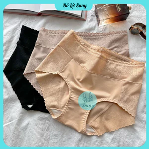 Quần lót cạp cao 298, Quần lót cạp cao chất cotton lạnh phối ren kháng khuẩn 298