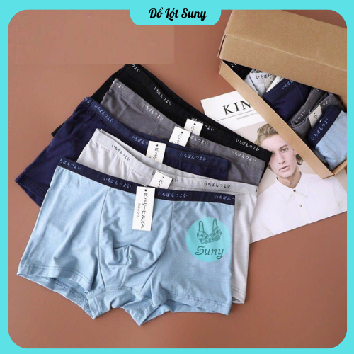 Quần MJ đùi nam, Hộp 5 quần lót đùi nam Chất Thun Cotton