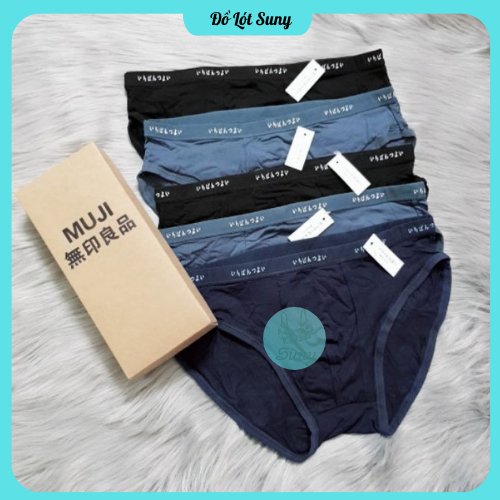 Quần MJ chéo nam, Hộp 5 quần lót chéo nam Chất Thun Cotton