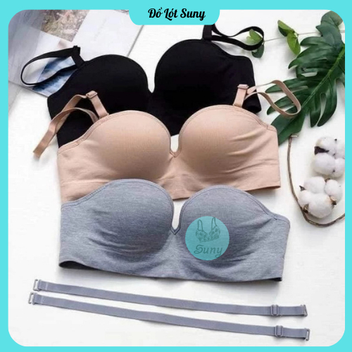 Áo lót có gọng 1001, áo lót cotton quả ngang đệm mỏng nâng ngực cao cấp